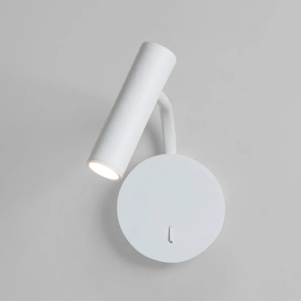 Long Wall Light with Adjustable Arm - White