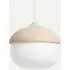 Mater Terho Large Pendant Light - Natural Wood, Opal Glass