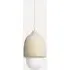 Mater Terho Small Pendant Light - Natural Wood, Opal Glass