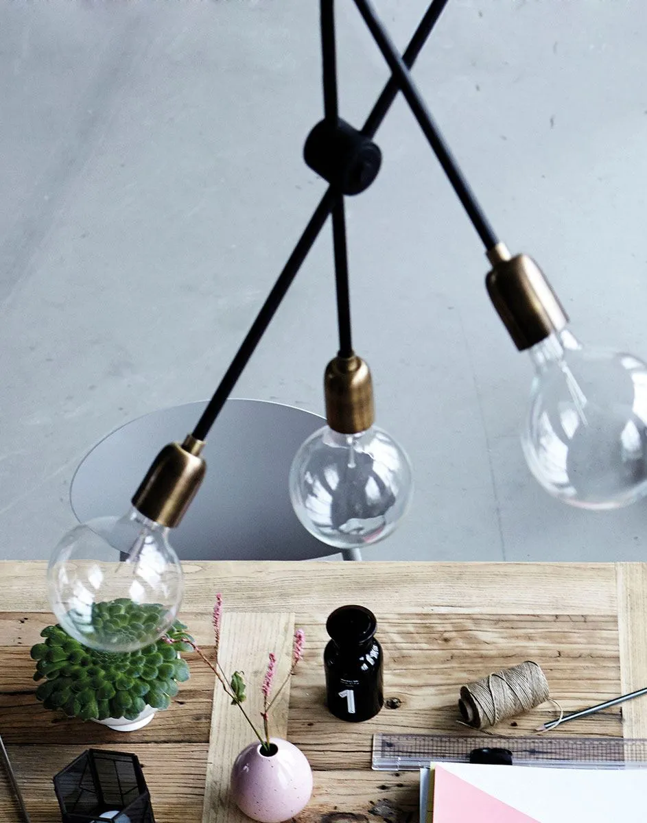 Modular Pendant Light - Brass, Black