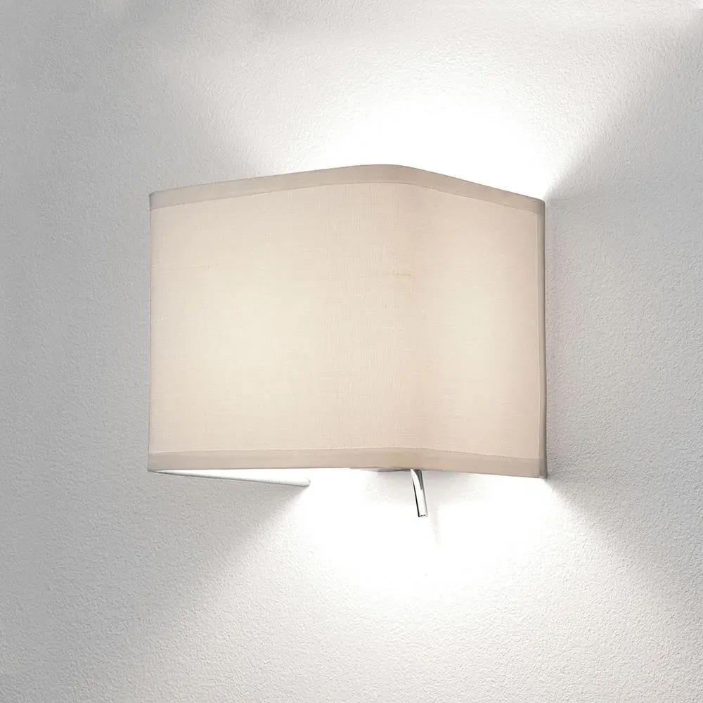 Normal Wall Light with Switch - White, Metal image