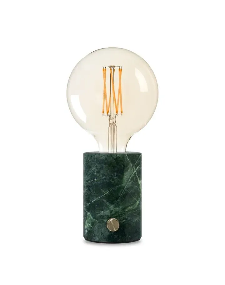 Orbis Table Lamp with Dimmer - Green, Marble image