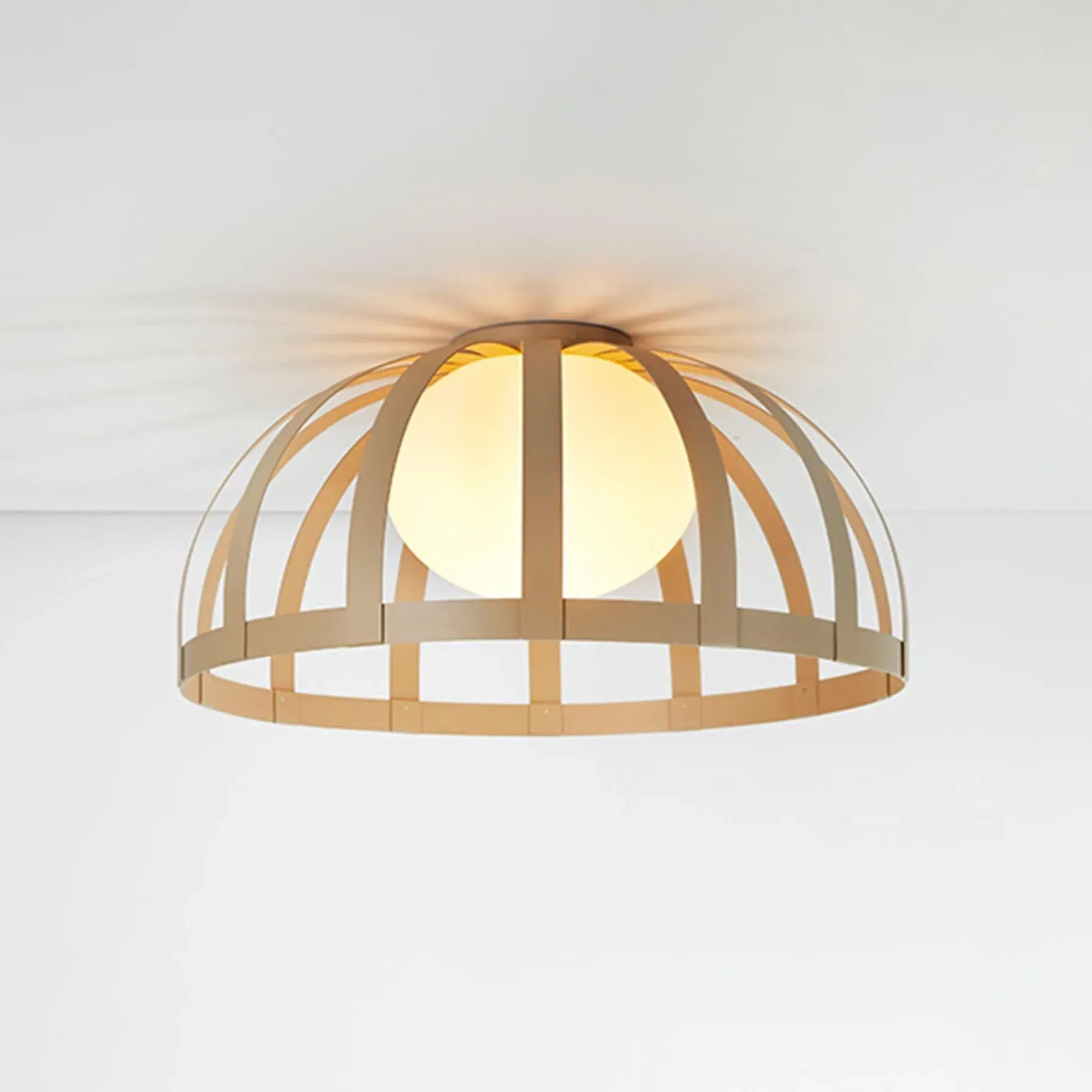Outdoor Ceiling Light with Cage Design - Polyethylene