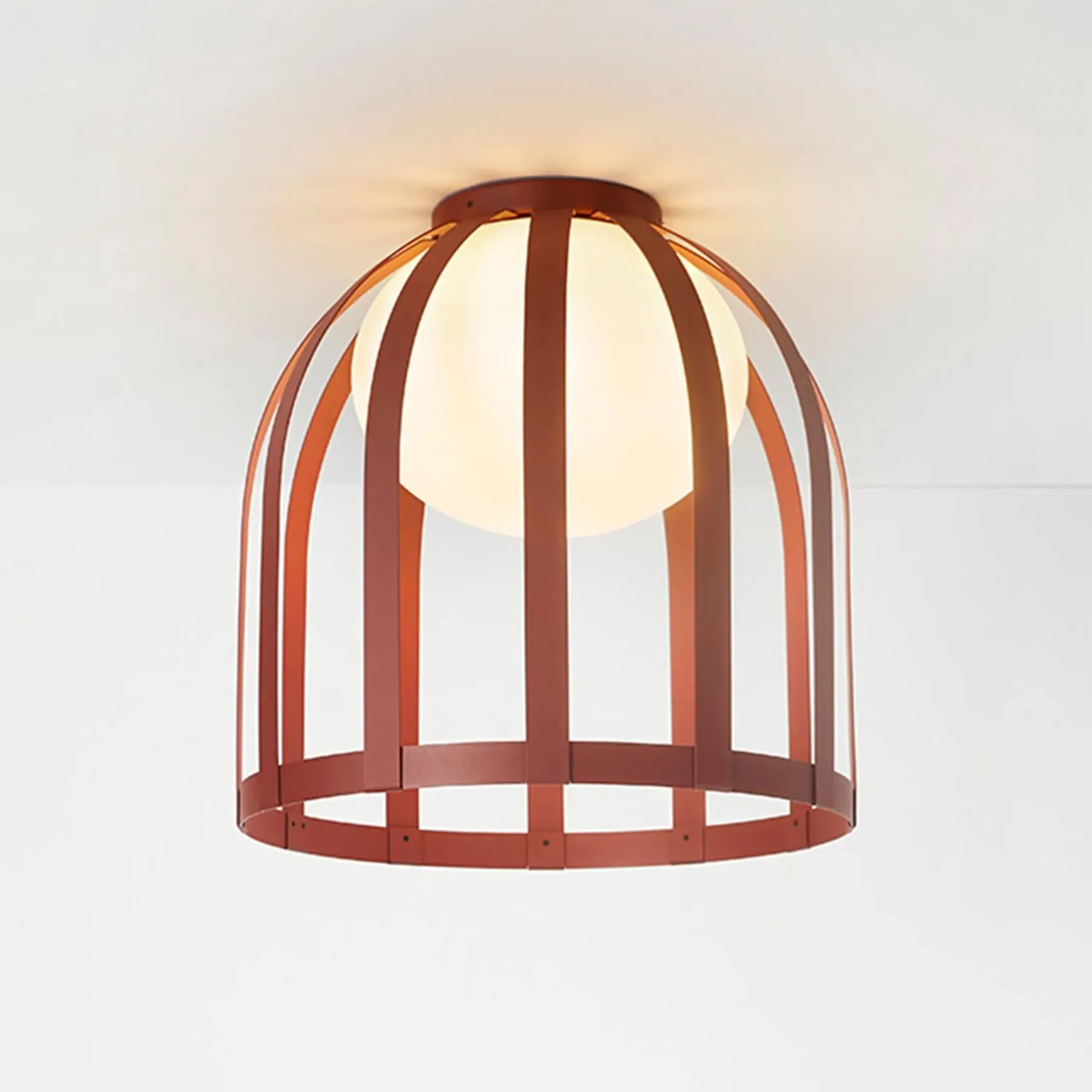 Outdoor Ceiling Light with Cage Design - Polyethylene image