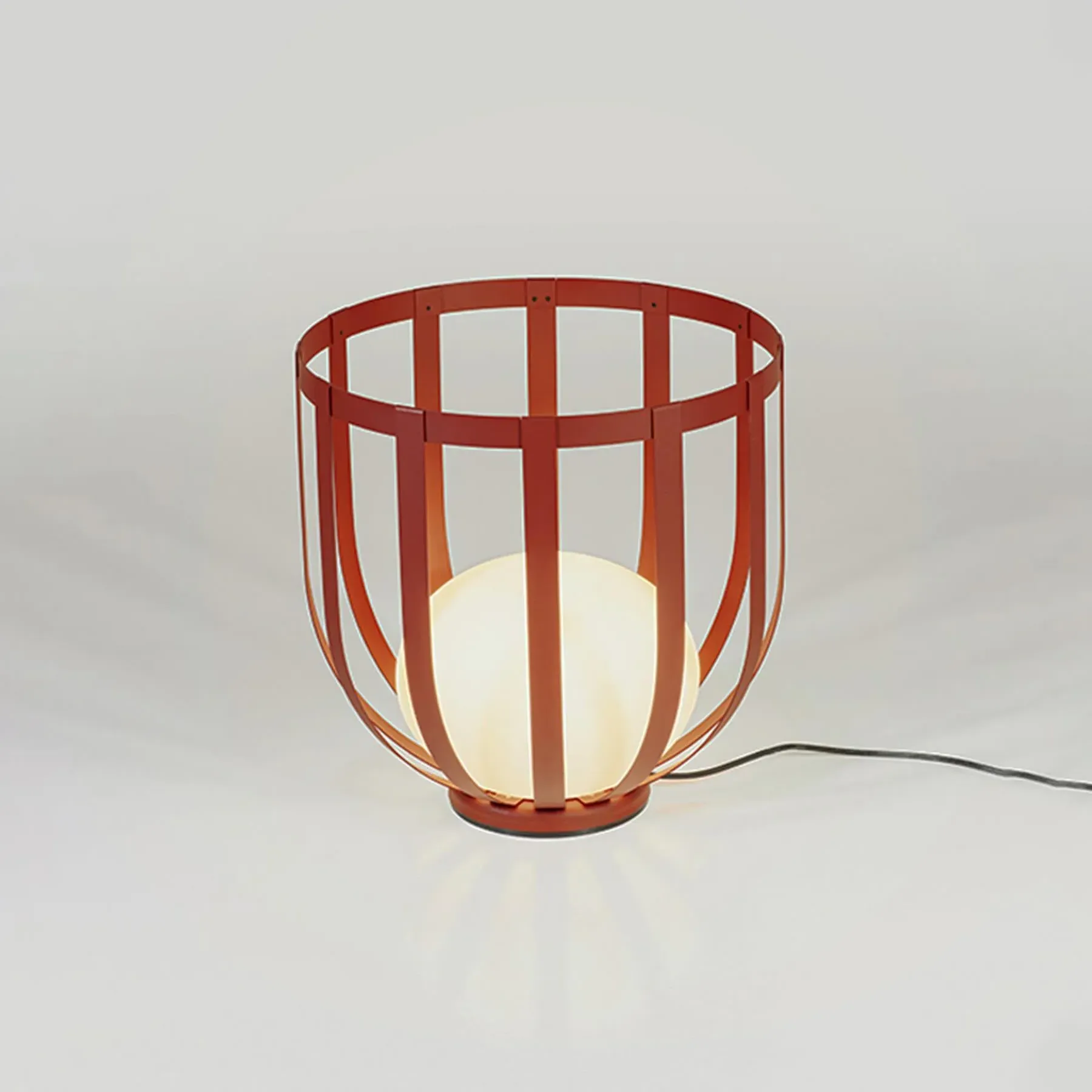 Outdoor Floor Light with Planters - Black