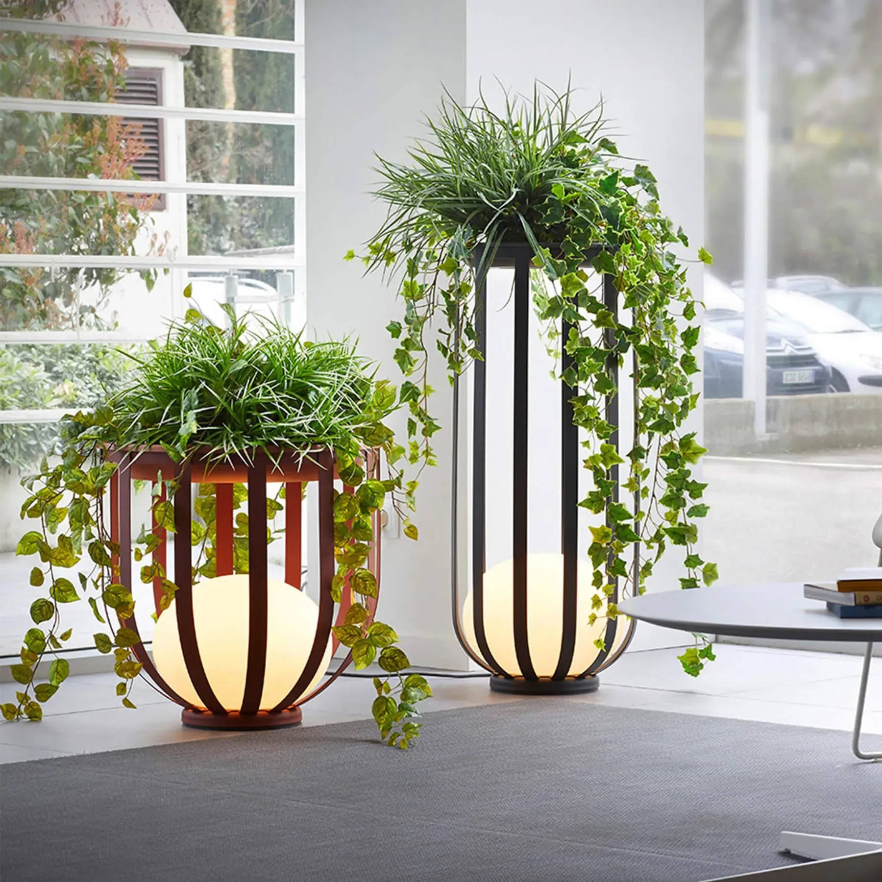 Outdoor Floor Light with Vegetation Kit - Red