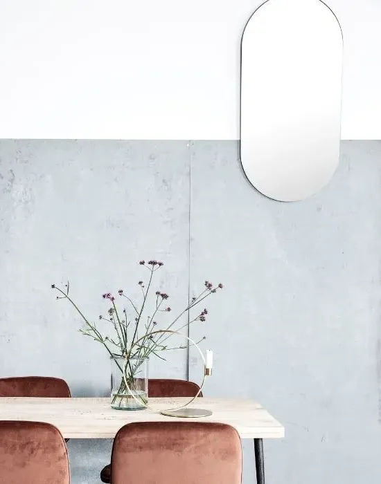 Oval Wall Mirror - Clear, Black Frame