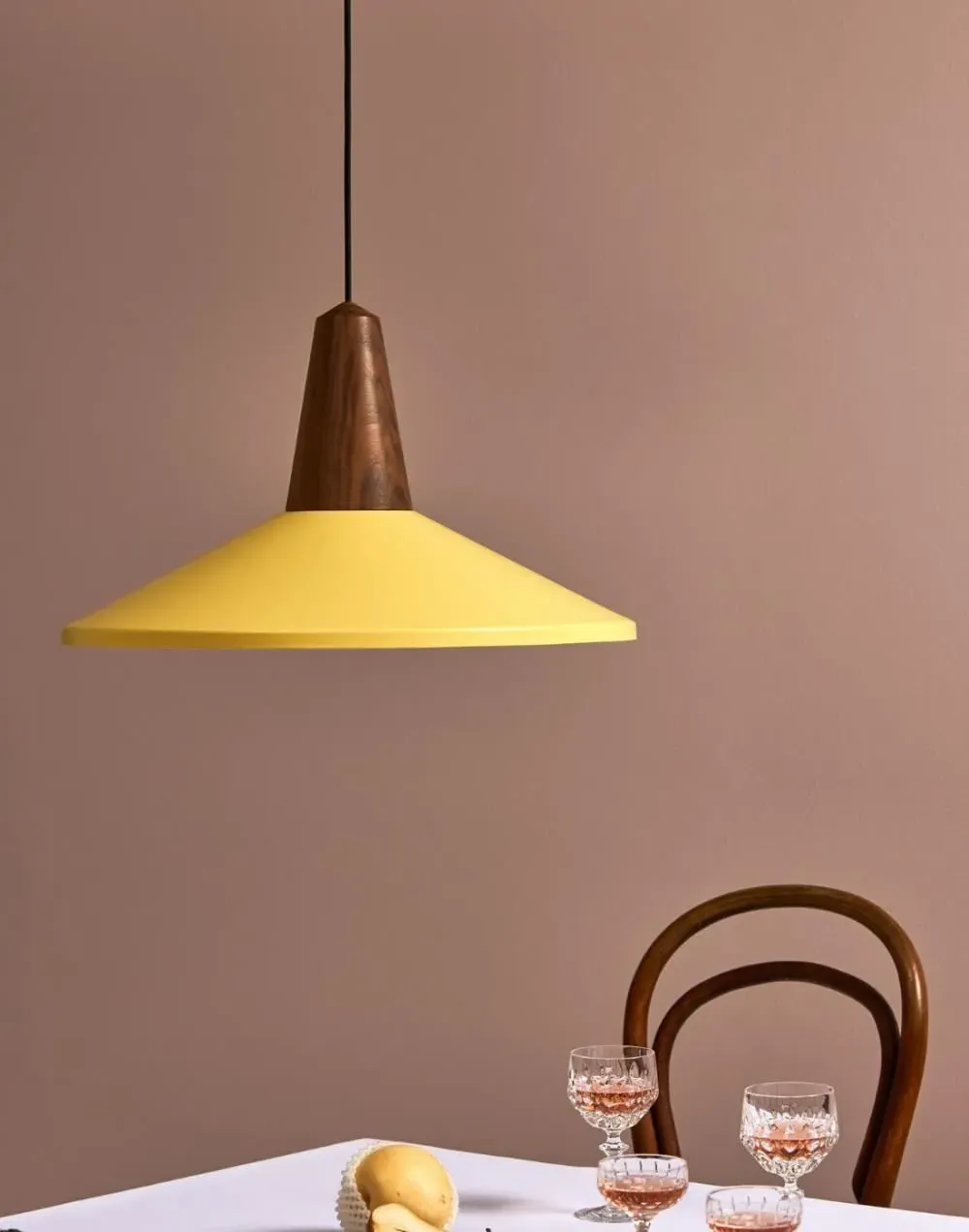 Pendant Light with Magnetic Shade - Blue, Oak