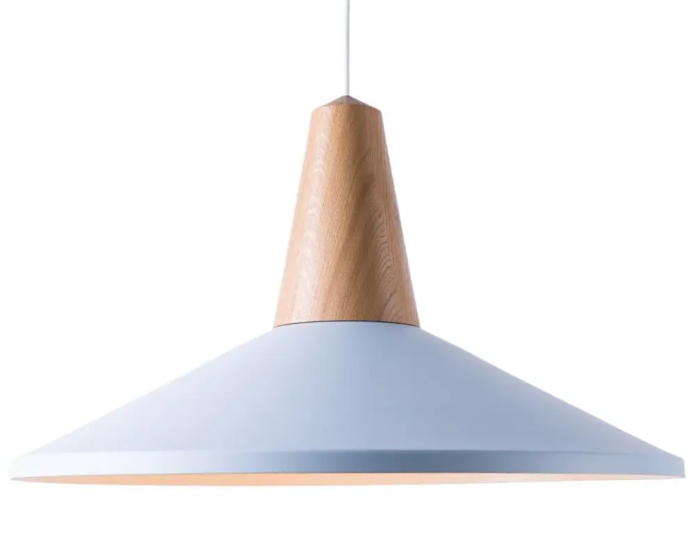 Pendant Light with Magnetic Shade - Blue, Oak