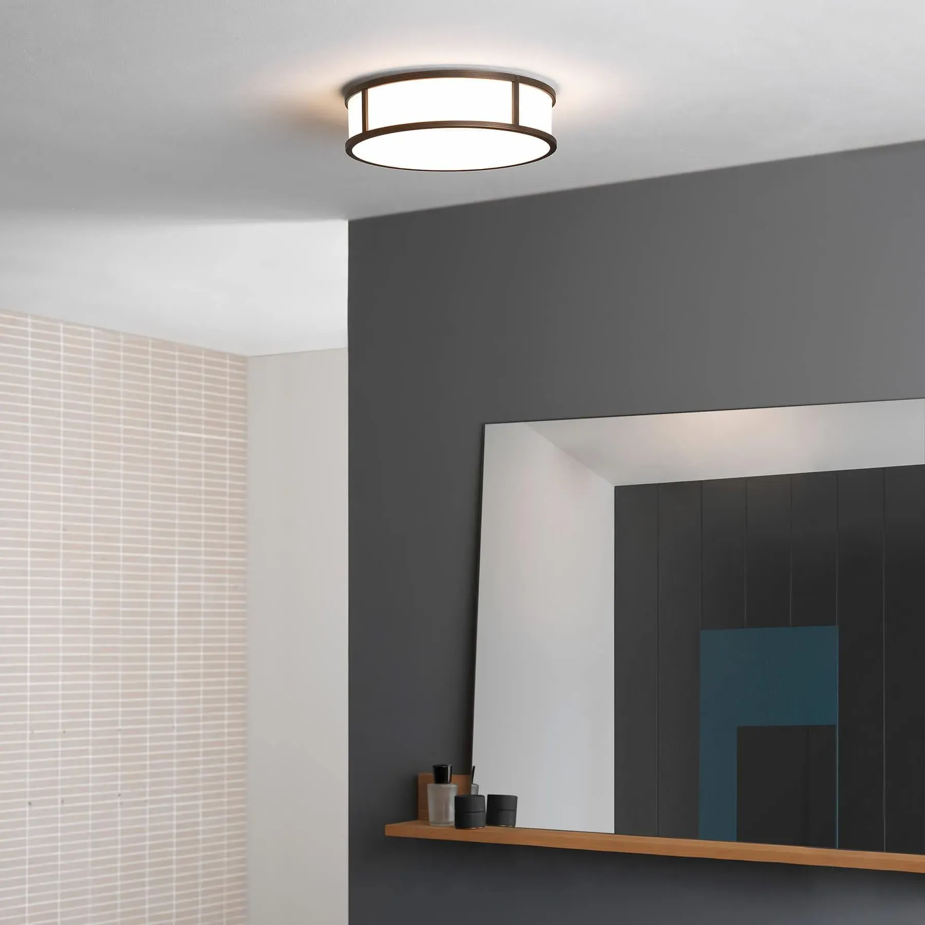 Round Ceiling Light Flush Mount - Bronze