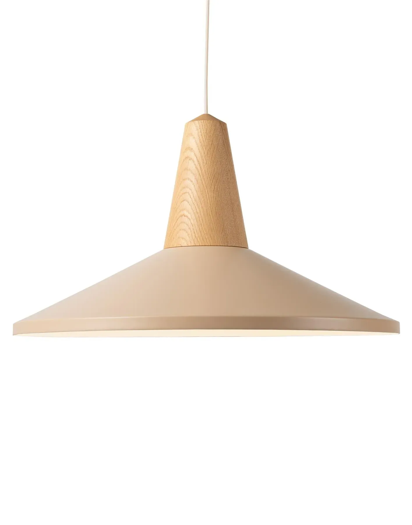 Shell Pendant Light - Wheat, Oak Wood