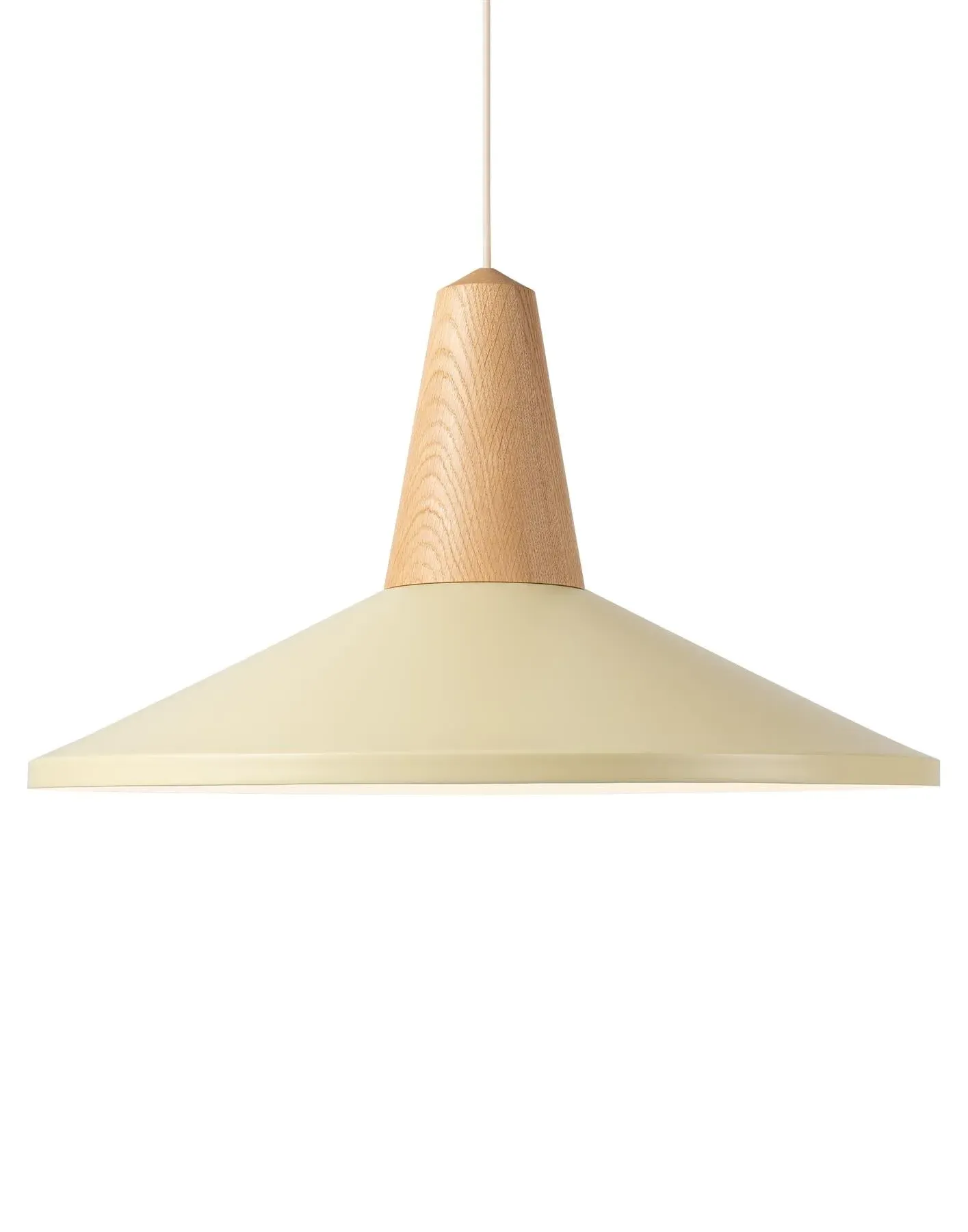 Shell Pendant Light with Magnetic Shade - Oak