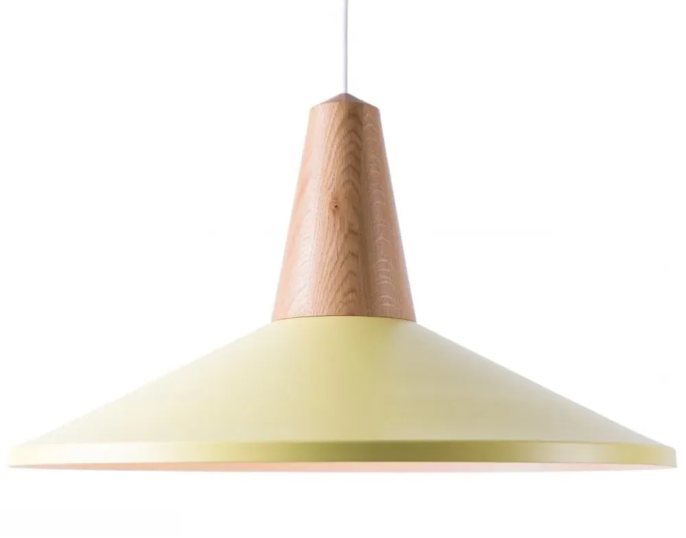 Shell Pendant Light with Magnetic Shade - Olive, Oak