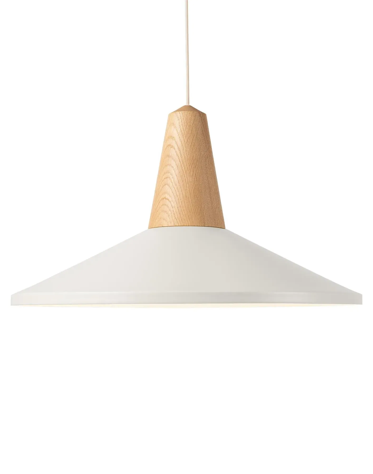 Shell Pendant Light with Magnets - White, Oak