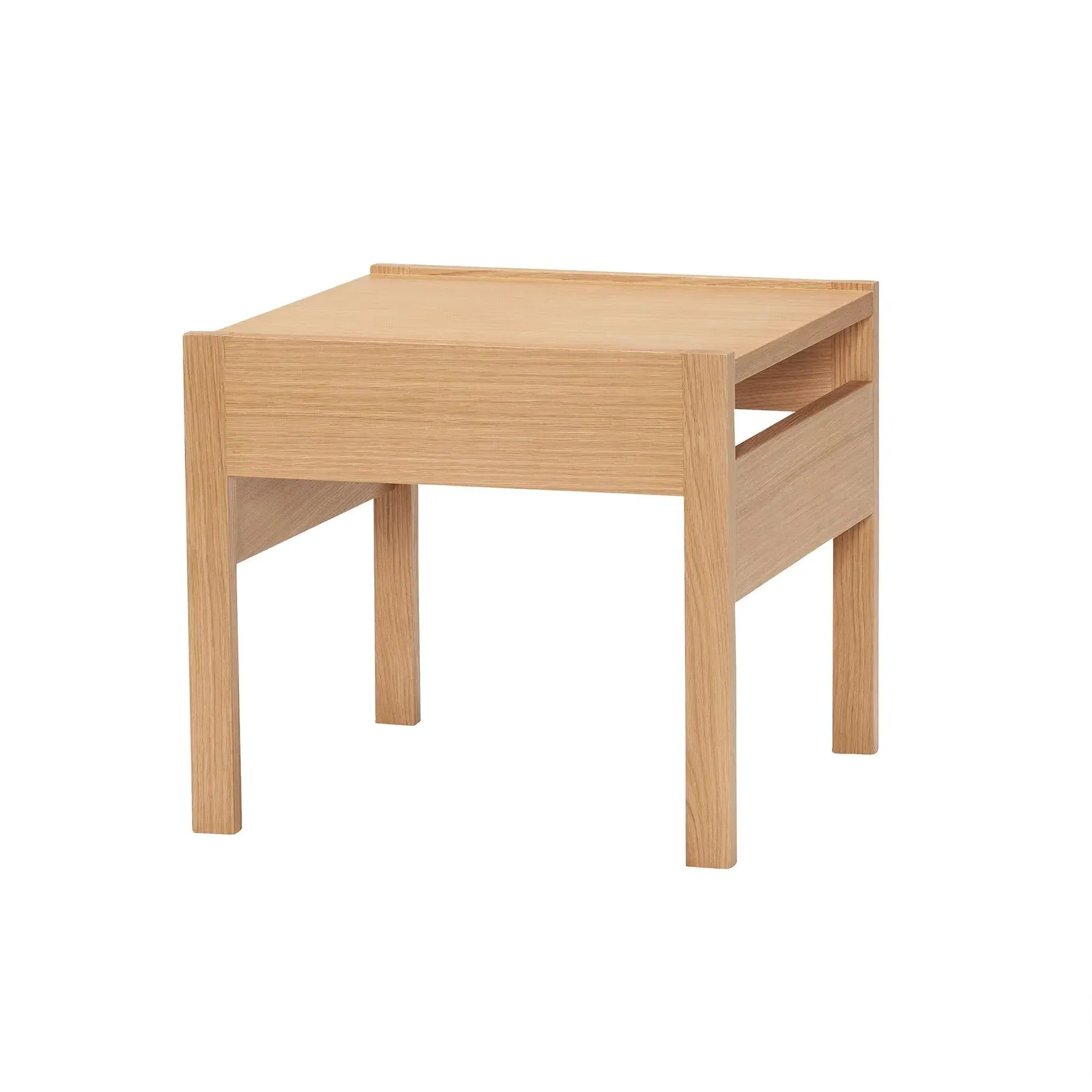 Side Table with Sharp Design - Natural Oak image