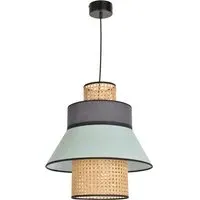 Singapore GM Pendant Light - Pale Blue, Linen