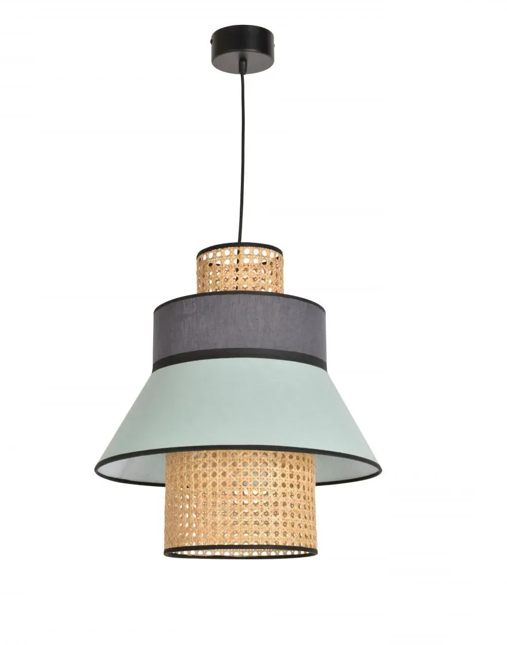 Singapore GM Pendant Light - Pale Blue, Linen