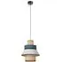 Singapore Mini GM Pendant Light - Petrol Blue, Linen