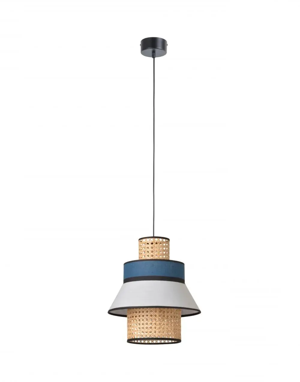 Singapore Mini GM Pendant Light - Petrol Blue, Linen image