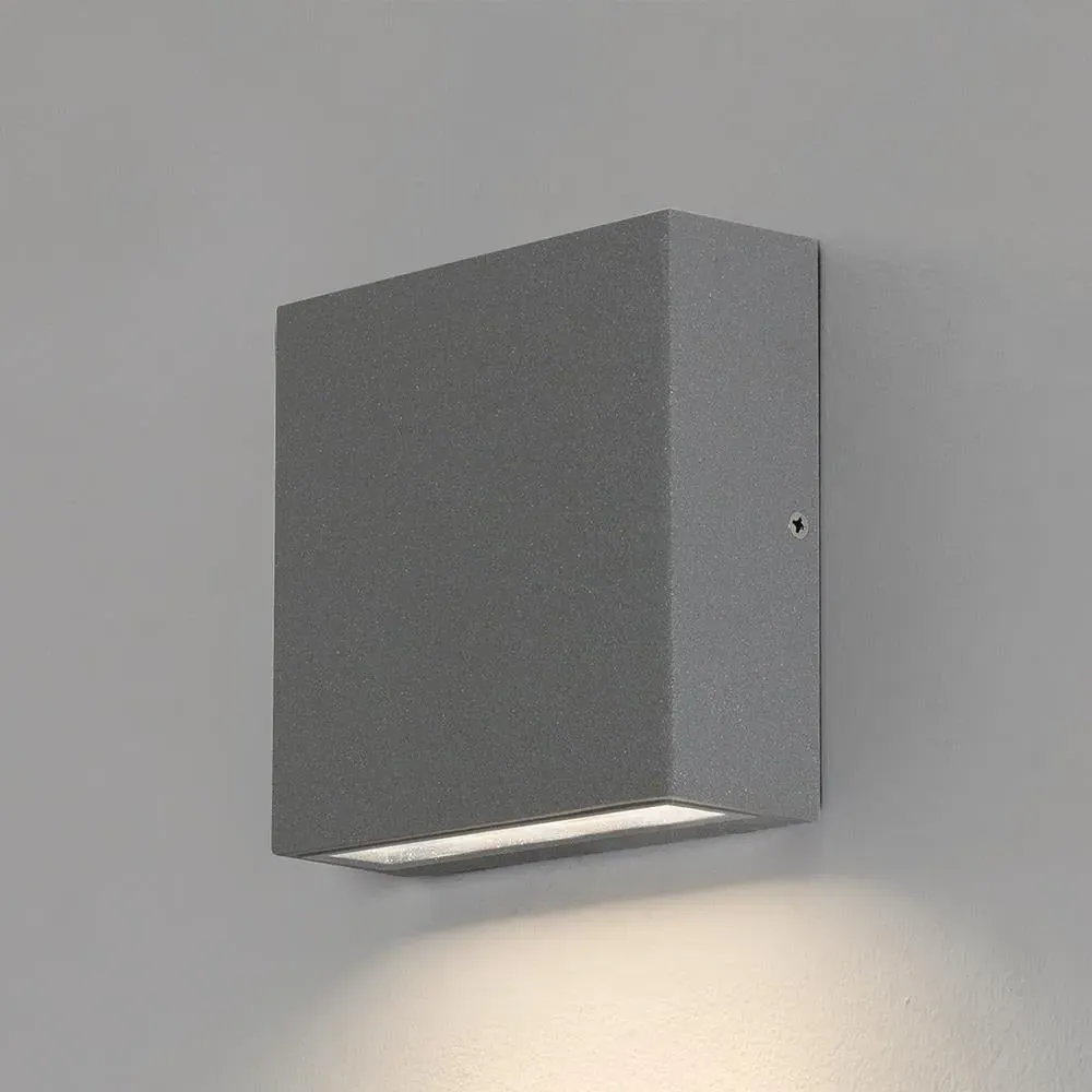 Single Wall Light with Box Design - Grey