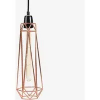 Slim Diamond Cage Pendant Light - Copper, Metal