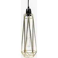 Slim Diamond Cage Pendant Light - Gold, Metal