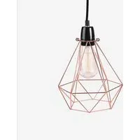 Small Diamond Cage Pendant Light - Copper, Metal