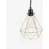 Small Diamond Cage Pendant Light - Gold