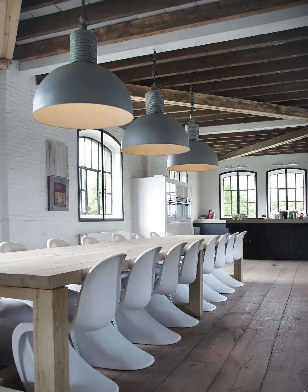 Small Dome Pendant Light - Grey/Black, Aluminium