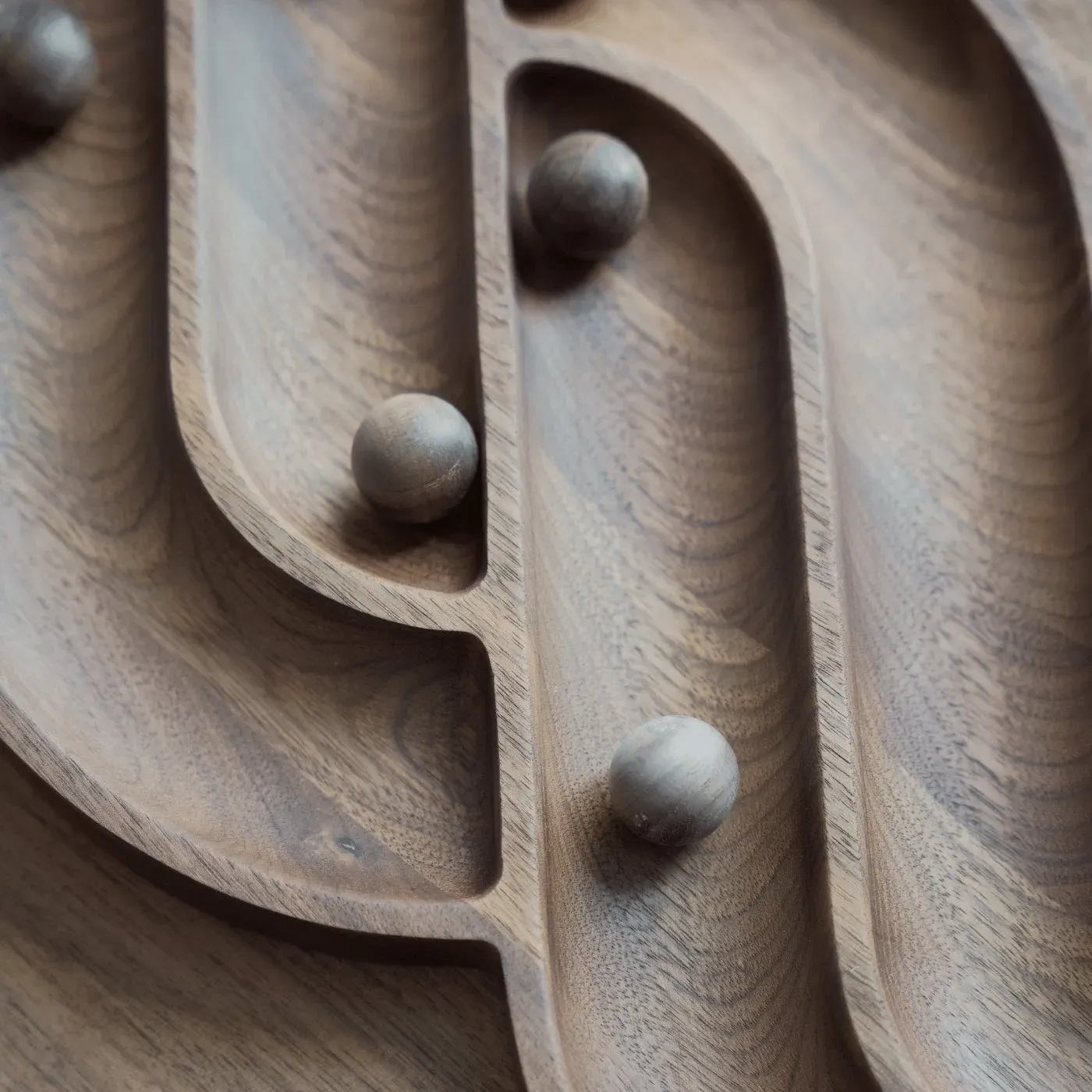 Small Fruit Tray with Grooves - Walnut, Oak