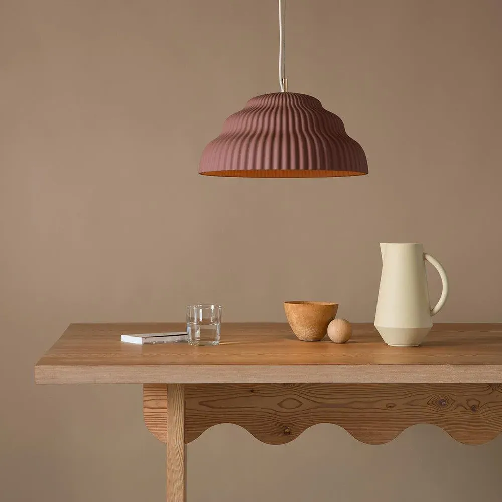 Small Pendant Light Cascading - Pink, Ceramic