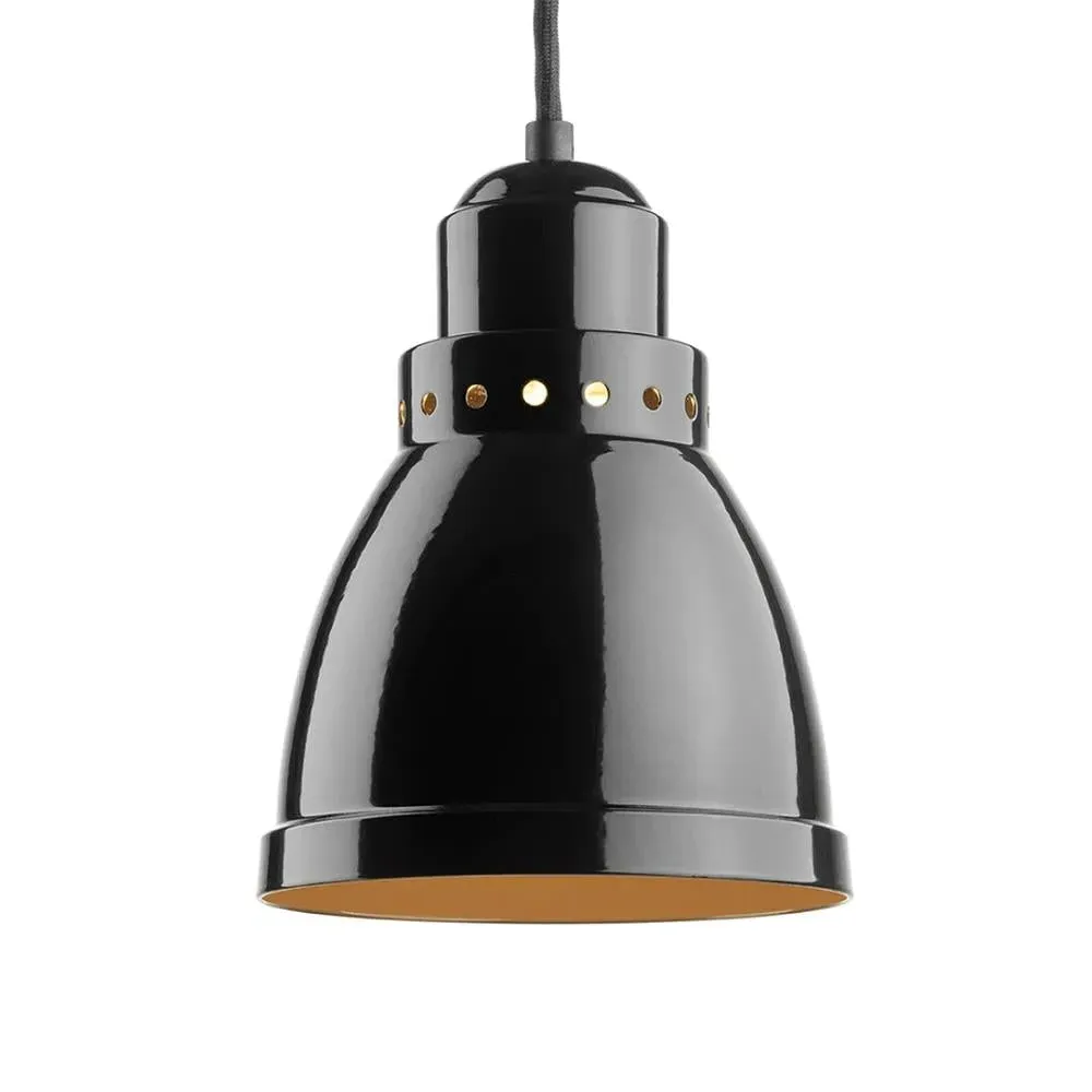 Small Pendant Light Industrial Style - White Steel