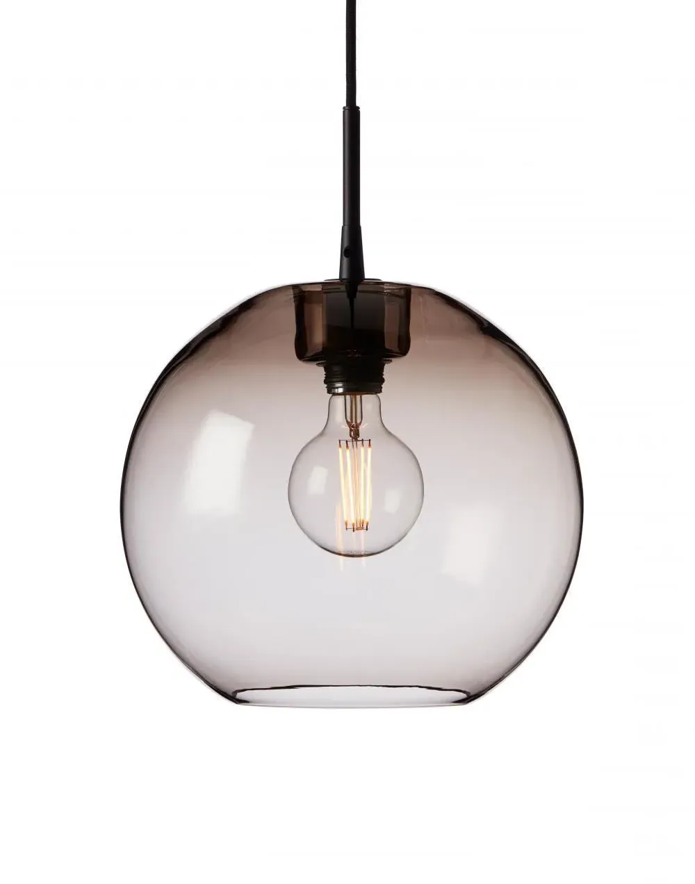 Small Pendant Light - Smoke, Glass