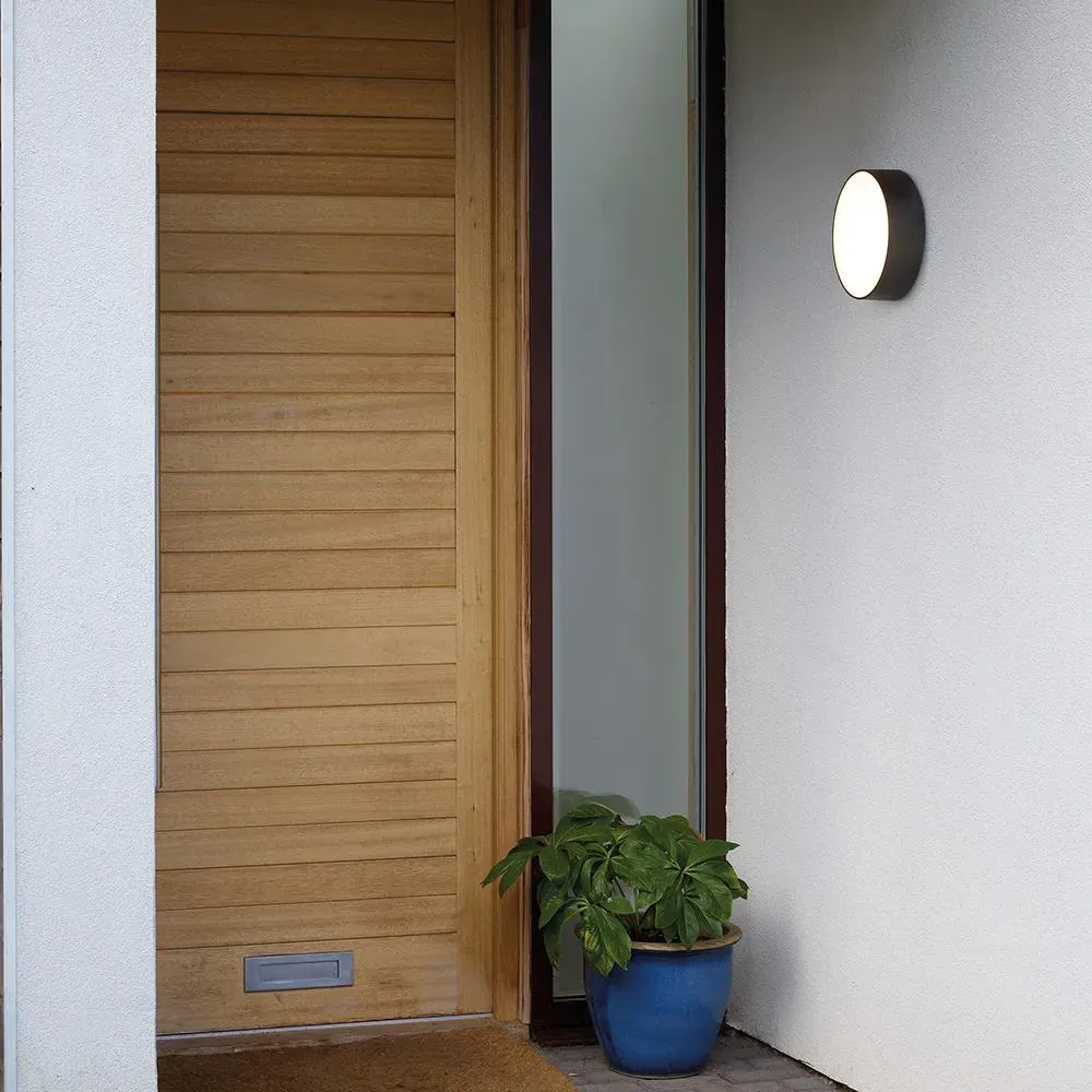 Small Round Wall Light - White, Aluminium