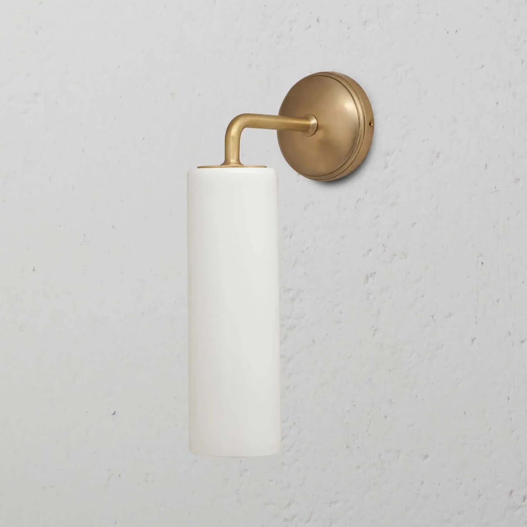 Small Wall Light - Antique Brass, Fine Porcelain image