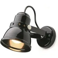 Small Wall Light with Adjustable Head - Black, Steel