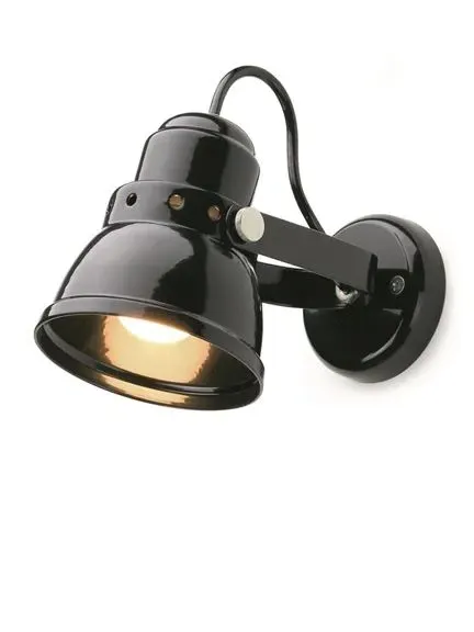 Small Wall Light with Adjustable Head - White, Steel