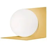 Small Wall Light with Glass Shade - Gold, Metal