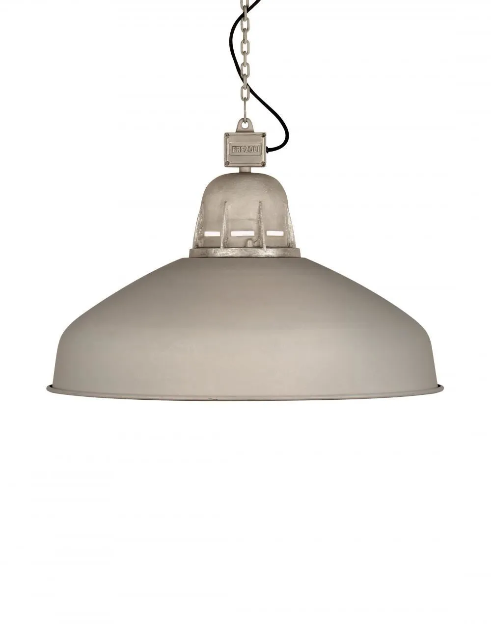 Spey Large Industrial Pendant Light - Matt Black, Aluminium
