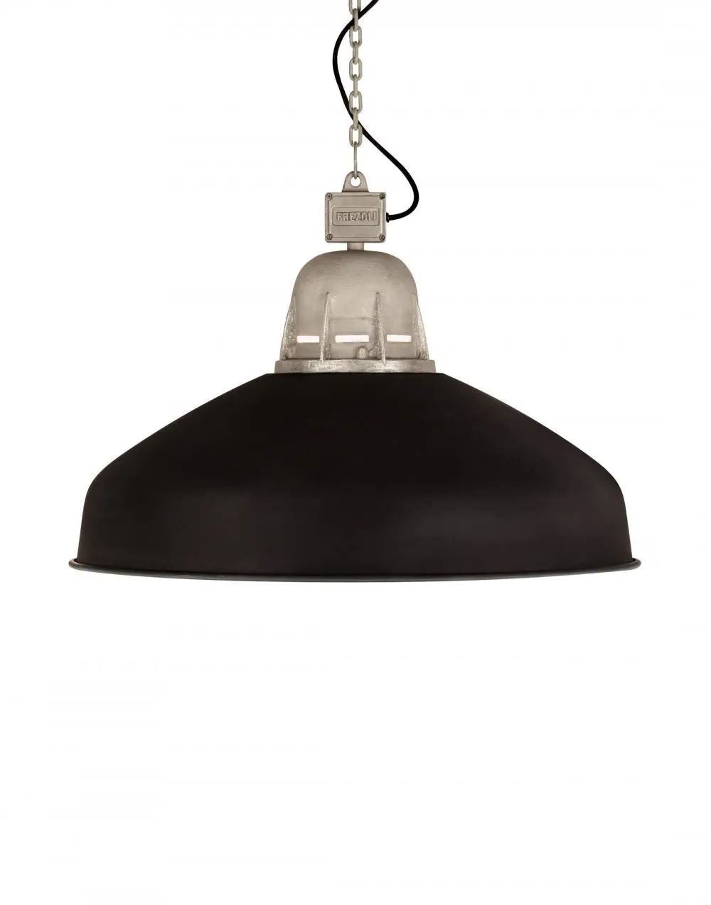 Spey Small Industrial Pendant Light - Matt Black, Aluminium image