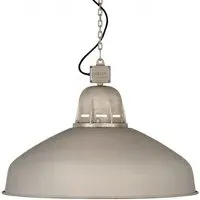 Spey Small Industrial Pendant Light - Matt Grey, Aluminium