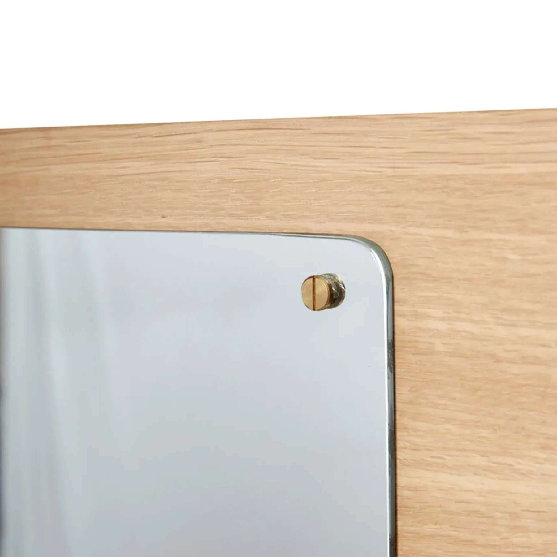 Split Mirror with Magnetic Board - Oak
