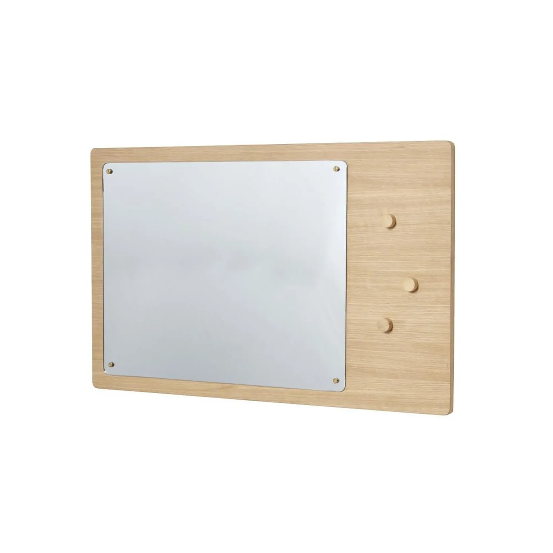 Split Mirror with Magnetic Board - Oak image