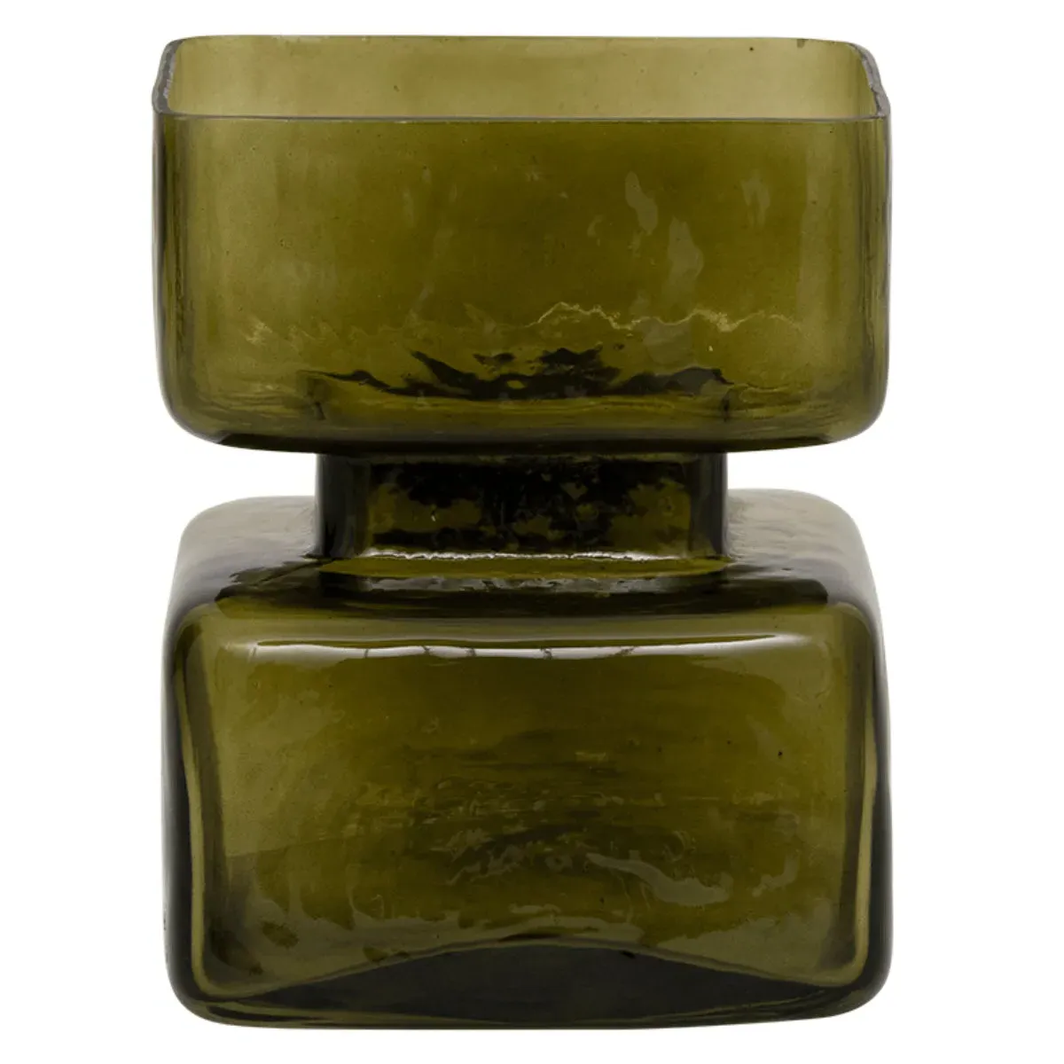 Square Candle Holder - Capulet Olive, Glass image
