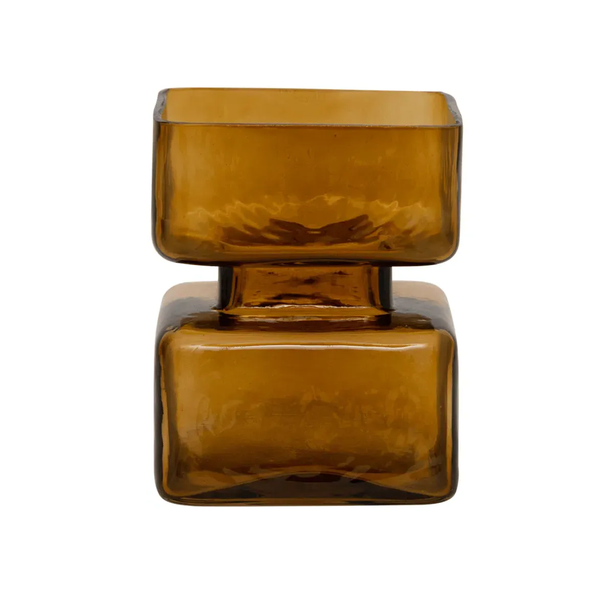 Square Candle Holder - Wood Thrush, Glass