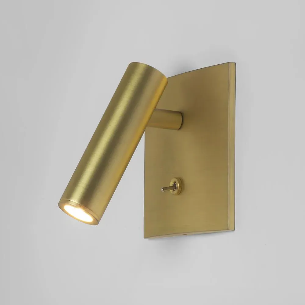 Square Wall Spotlight with LED - Gold, Metal