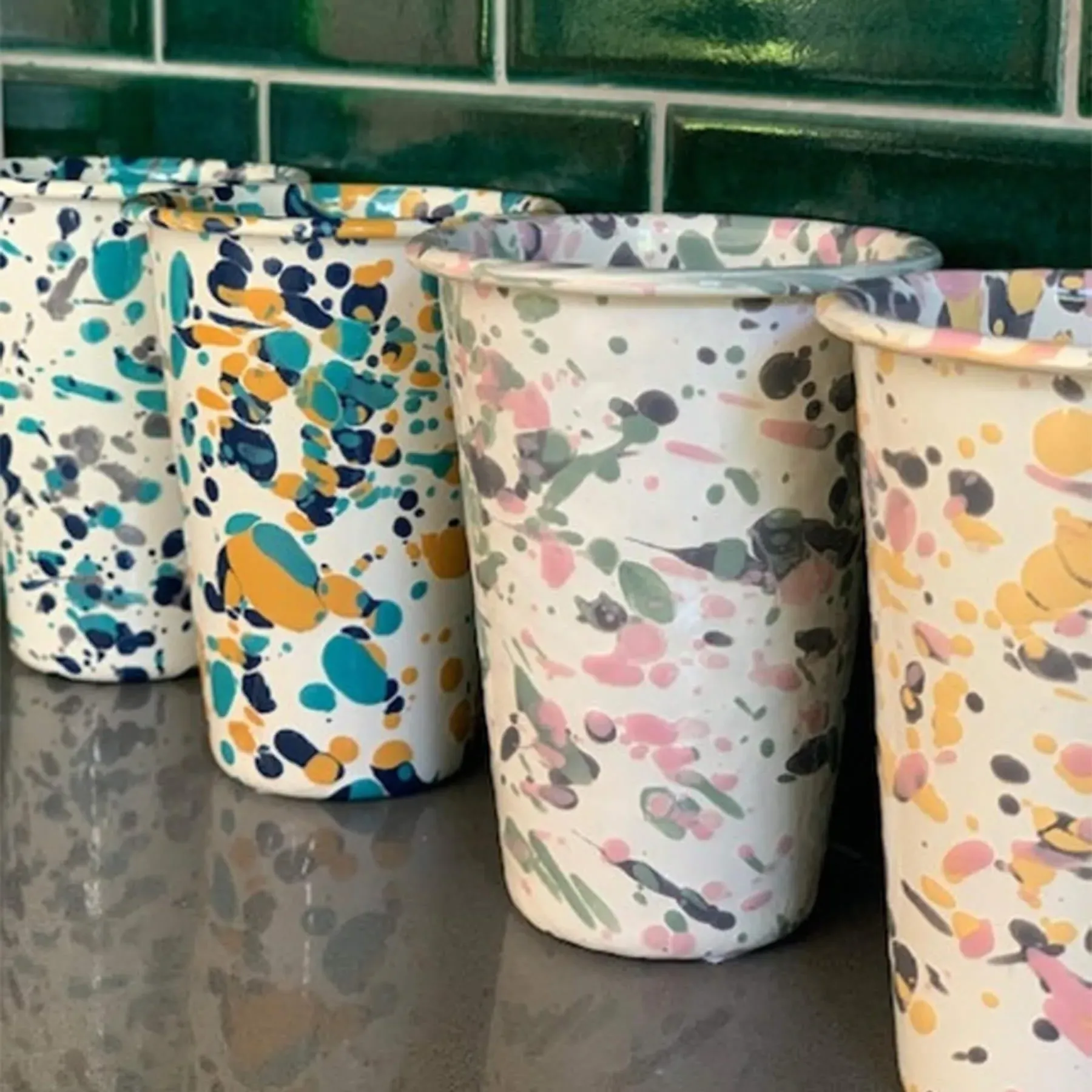 Stackable Tumbler - Mint, Porcelain Enamel