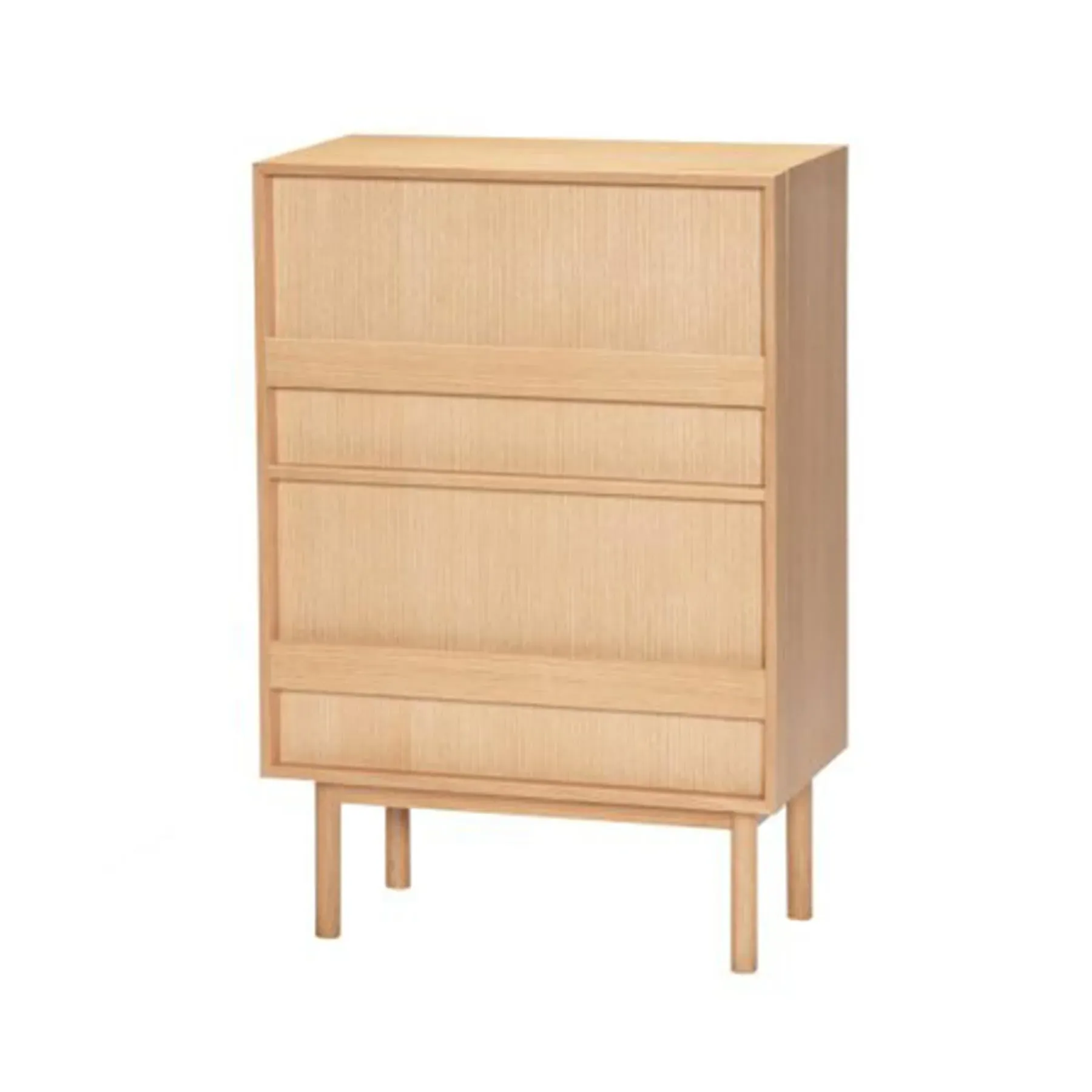 Storage Cabinet with Magazine Holder - Oak Wood image