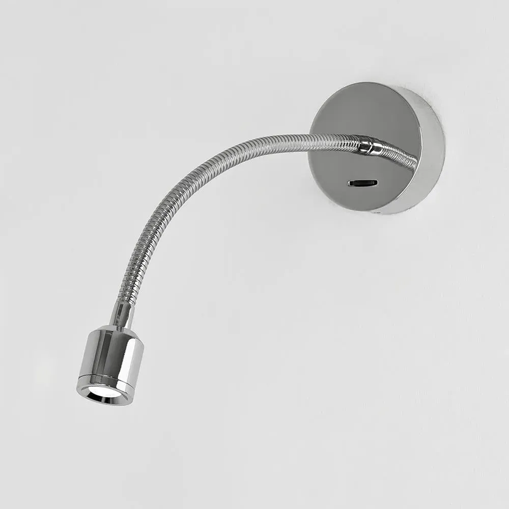 Switched Wall Light with LED - Nickel