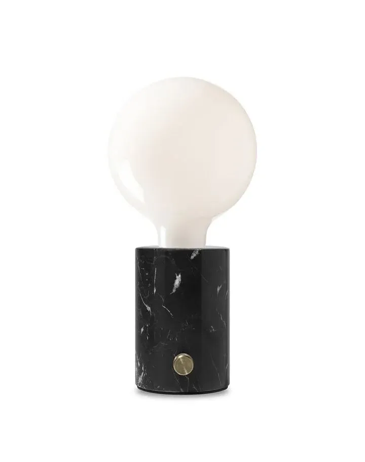 Table Lamp with Dimmer - Black, Marble